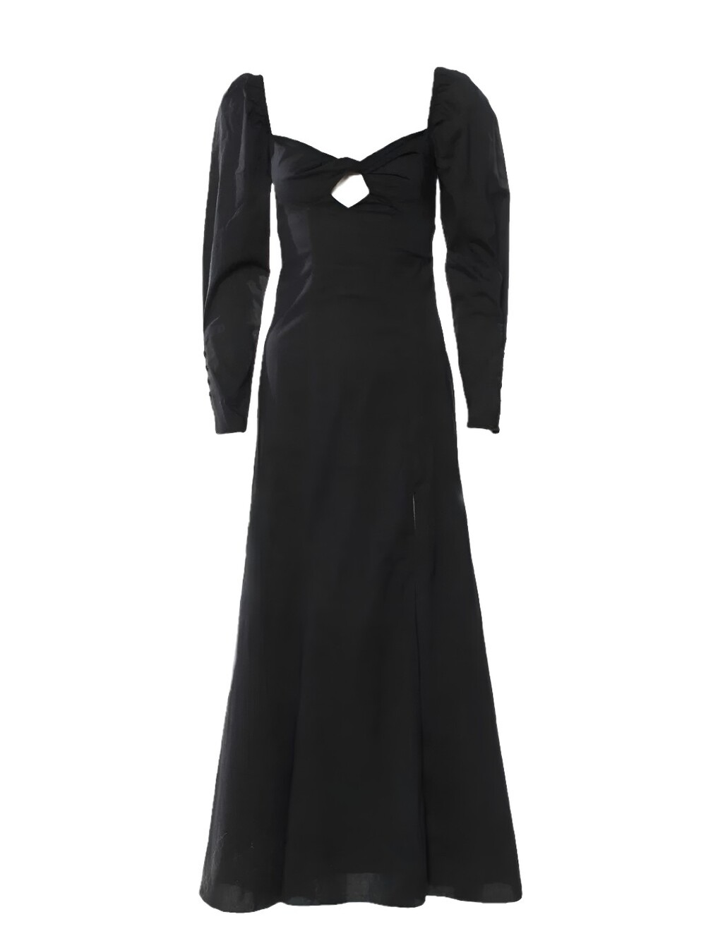 STAUD JOSEPHINE COTTON POPLIN DRESS in Black Size 0 NWT